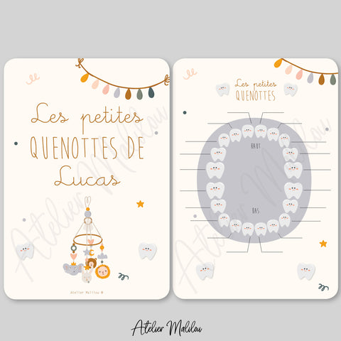 Carte quenottes baby room